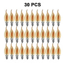 Grensk 4W Dimmable LED Filament Candle Light Bulb 2700K E14 Candelabra Base Flame Shape Bent Tip 25W Incandescent Equivalent C35