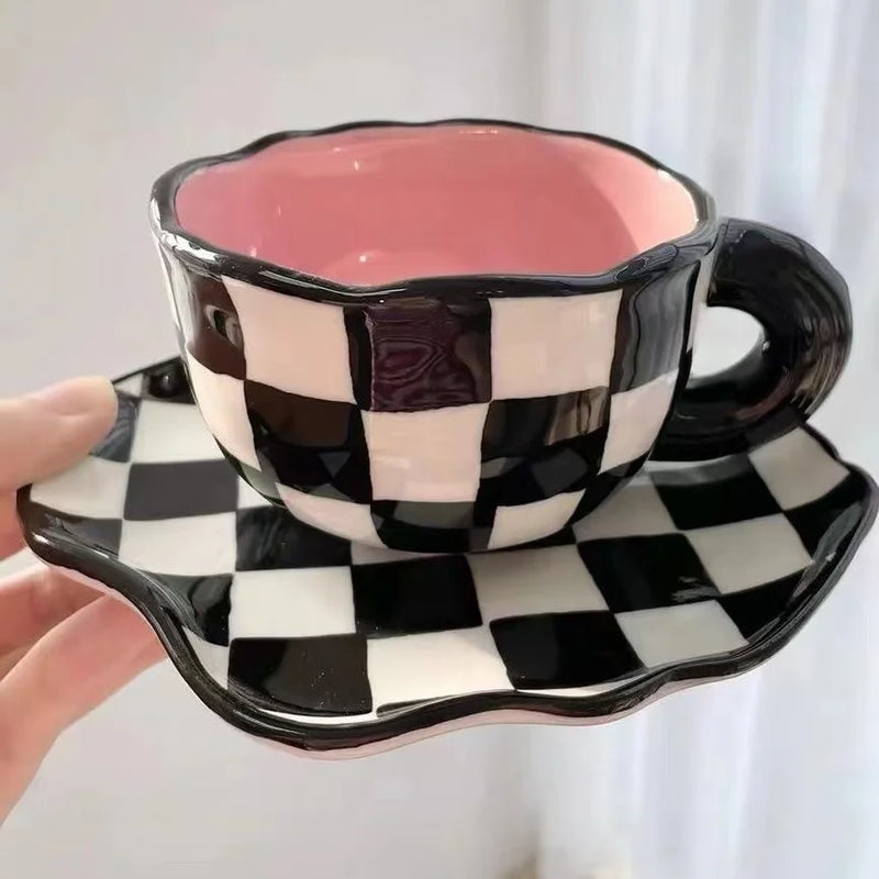 Caneca de Cerâmica Estilo Coreano – Elegância e Delicadeza no Seu Dia a Dia