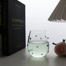 Colorful Stones Dots Glass Cup High Borosilicate Glass Transparent Drink Water Cup  Milk Coffee  Juice  Glass