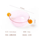 INS Colorful Glass Dessert Bowl Large Capacity Ice Cream Fruits Pudding Bowl Decorative Soup Salad Cake Bowl Party Bar Tableware