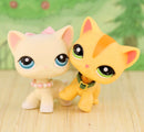 Mini 2pcs Lot Pet Shop Dogs and Cats Collectable With Accessories Best Gift For Kids Toy