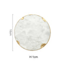 European Natural Marble Golden Stroke Cake Trays Decorative Modern Jewelry Cosmetic Storage Tray Dessert Plate Coffee Coaster