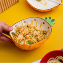 Creative Ceramic Bowl Hand-painted Fruit Modeling Cute Rice Bowl Fruit Salad Plate Pineapple Strawberry Lemon Ceramic tableware