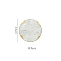 European Natural Marble Golden Stroke Cake Trays Decorative Modern Jewelry Cosmetic Storage Tray Dessert Plate Coffee Coaster