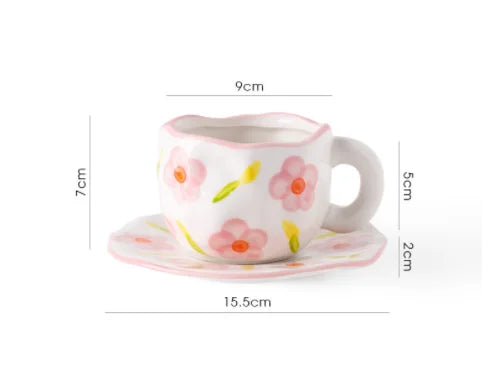 Caneca de Cerâmica Estilo Coreano – Elegância e Delicadeza no Seu Dia a Dia