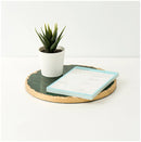 European Natural Marble Golden Stroke Cake Trays Decorative Modern Jewelry Cosmetic Storage Tray Dessert Plate Coffee Coaster