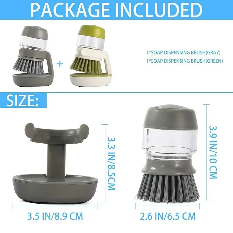 Dishwashing Brush Soap Dispenser Household Kitchen Cleaning Brush With Holder Hot Sale