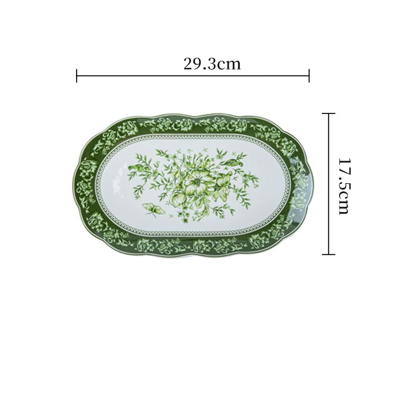 French Baroque Relief Ceramic Plates and Bowls Palace Style Vintage Home Dinner Plates Noodle Bowl Hotel Tableware Kitchen Items