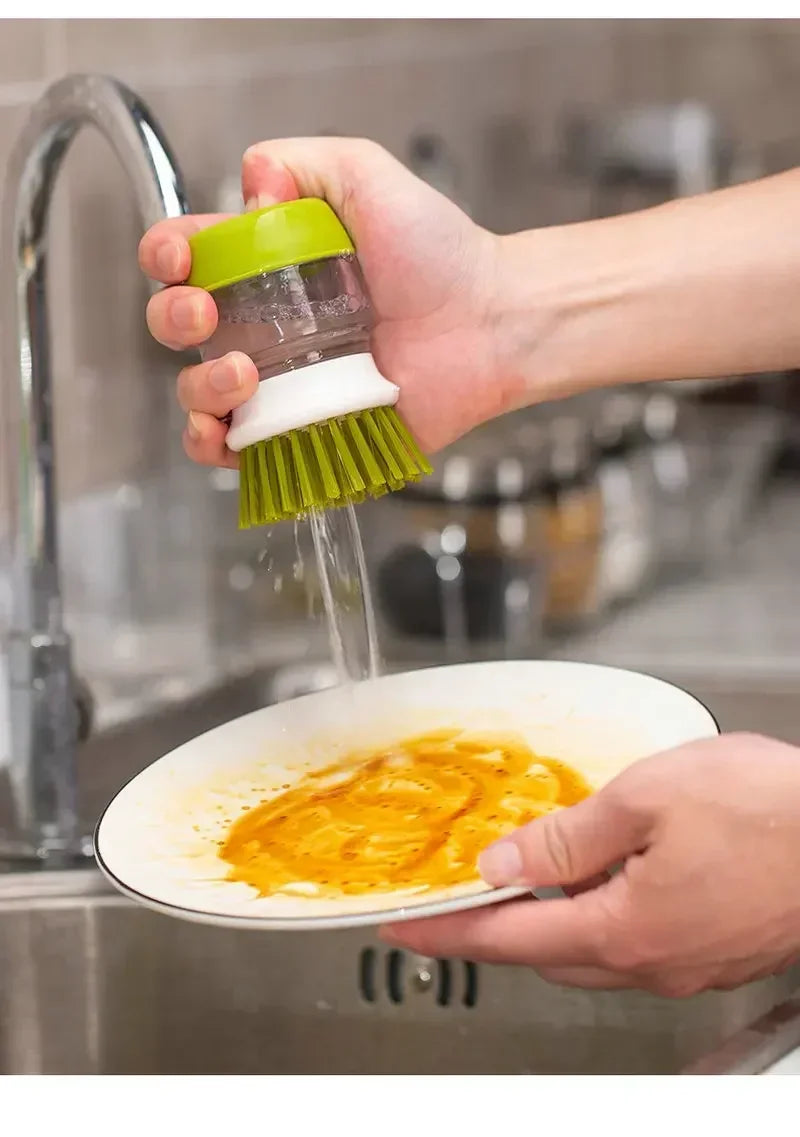Dishwashing Brush Soap Dispenser Household Kitchen Cleaning Brush With Holder Hot Sale