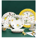 Assiette Questeak en céramique à motif de citron européen, bol, fruits, bonbons, Dim Sum, cuisine occidentale, plats