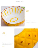 Creative Ceramic Bowl Hand-painted Fruit Modeling Cute Rice Bowl Fruit Salad Plate Pineapple Strawberry Lemon Ceramic tableware