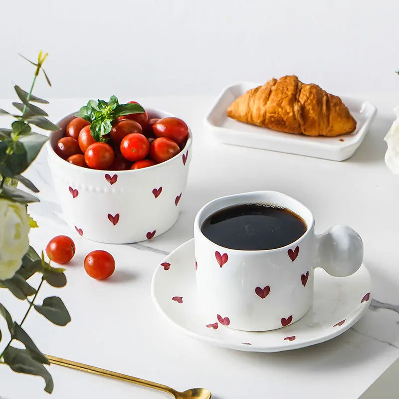 250ML  Korean Style Coffee Cup Tea Cup Creative Mug Ceramic Milk Cups Porcelain Coffee Cups Wholesale Ceramic Cups Birthday Gift