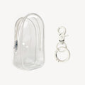 For Labubu v1 v2 / Liila cat Protective Bag Thick Silicone Case PVC Transparent Doll Dustproof Box with Keychain and balls