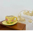 Caneca de Cerâmica Estilo Coreano – Elegância e Delicadeza no Seu Dia a Dia