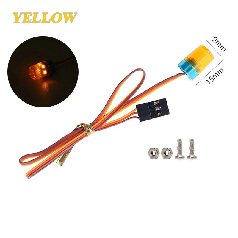 Multi-function LED Light Circular Ultra Bright Lamp Strobing-blasting Flashing Fast-slow Rotating Mode for RC Car HSP Axial