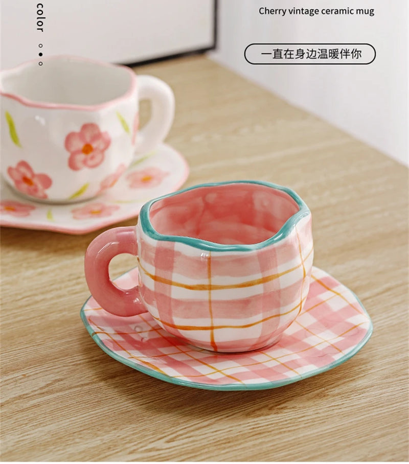 Caneca de Cerâmica Estilo Coreano – Elegância e Delicadeza no Seu Dia a Dia