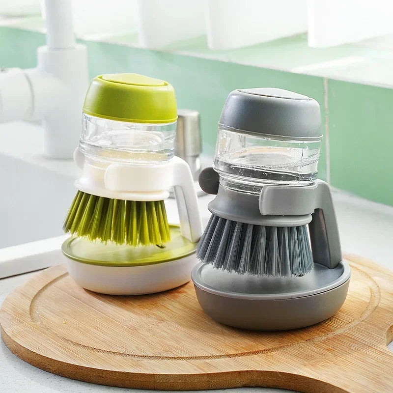 Dishwashing Brush Soap Dispenser Household Kitchen Cleaning Brush With Holder Hot Sale