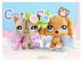Mini 2pcs Lot Pet Shop Dogs and Cats Collectable With Accessories Best Gift For Kids Toy