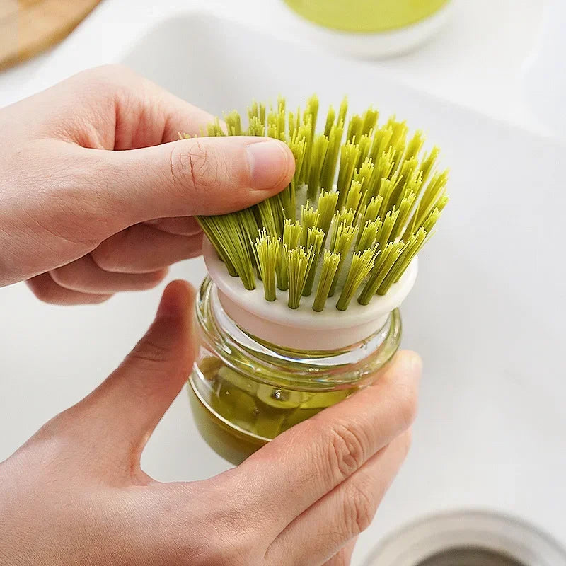 Dishwashing Brush Soap Dispenser Household Kitchen Cleaning Brush With Holder Hot Sale