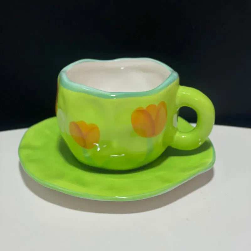 Caneca de Cerâmica Estilo Coreano – Elegância e Delicadeza no Seu Dia a Dia