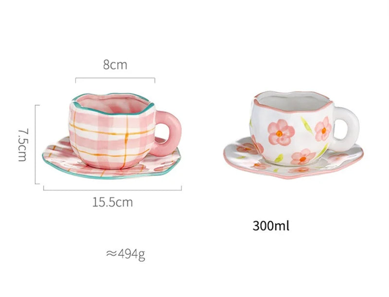 Caneca de Cerâmica Estilo Coreano – Elegância e Delicadeza no Seu Dia a Dia