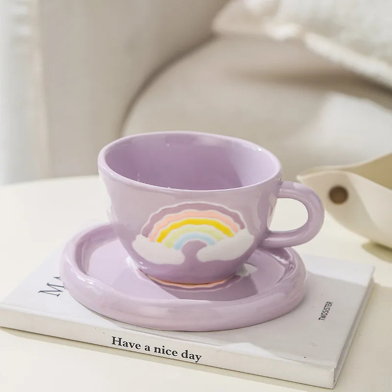 Caneca de Cerâmica Estilo Coreano – Elegância e Delicadeza no Seu Dia a Dia