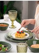 French Baroque Relief Ceramic Plates and Bowls Palace Style Vintage Home Dinner Plates Noodle Bowl Hotel Tableware Kitchen Items