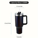 1PC Bingba Cup Car Large Capacity Portable Handle Cup Stainless Steel Insulation Cup Coffee Insulation Cup 40oz