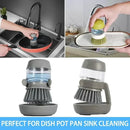 Dishwashing Brush Soap Dispenser Household Kitchen Cleaning Brush With Holder Hot Sale