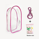 For Labubu v1 v2 / Liila cat Protective Bag Thick Silicone Case PVC Transparent Doll Dustproof Box with Keychain and balls