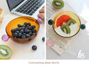 INS Colorful Glass Dessert Bowl Large Capacity Ice Cream Fruits Pudding Bowl Decorative Soup Salad Cake Bowl Party Bar Tableware