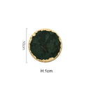 European Natural Marble Golden Stroke Cake Trays Decorative Modern Jewelry Cosmetic Storage Tray Dessert Plate Coffee Coaster