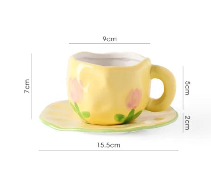 Caneca de Cerâmica Estilo Coreano – Elegância e Delicadeza no Seu Dia a Dia