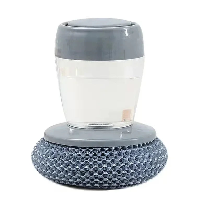 1pc Portable Kitchen Soap Dispensing Dishwashing Tool Brush Easy Use Scrubber Wash Clean Tool Kitchen Cleaning Tool