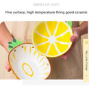 Creative Ceramic Bowl Hand-painted Fruit Modeling Cute Rice Bowl Fruit Salad Plate Pineapple Strawberry Lemon Ceramic tableware