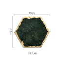 European Natural Marble Golden Stroke Cake Trays Decorative Modern Jewelry Cosmetic Storage Tray Dessert Plate Coffee Coaster