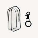 For Labubu v1 v2 / Liila cat Protective Bag Thick Silicone Case PVC Transparent Doll Dustproof Box with Keychain and balls