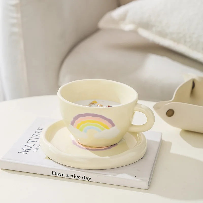 Caneca de Cerâmica Estilo Coreano – Elegância e Delicadeza no Seu Dia a Dia