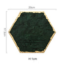 European Natural Marble Golden Stroke Cake Trays Decorative Modern Jewelry Cosmetic Storage Tray Dessert Plate Coffee Coaster