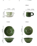 French Baroque Relief Ceramic Plates and Bowls Palace Style Vintage Home Dinner Plates Noodle Bowl Hotel Tableware Kitchen Items