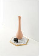 European Natural Marble Golden Stroke Cake Trays Decorative Modern Jewelry Cosmetic Storage Tray Dessert Plate Coffee Coaster