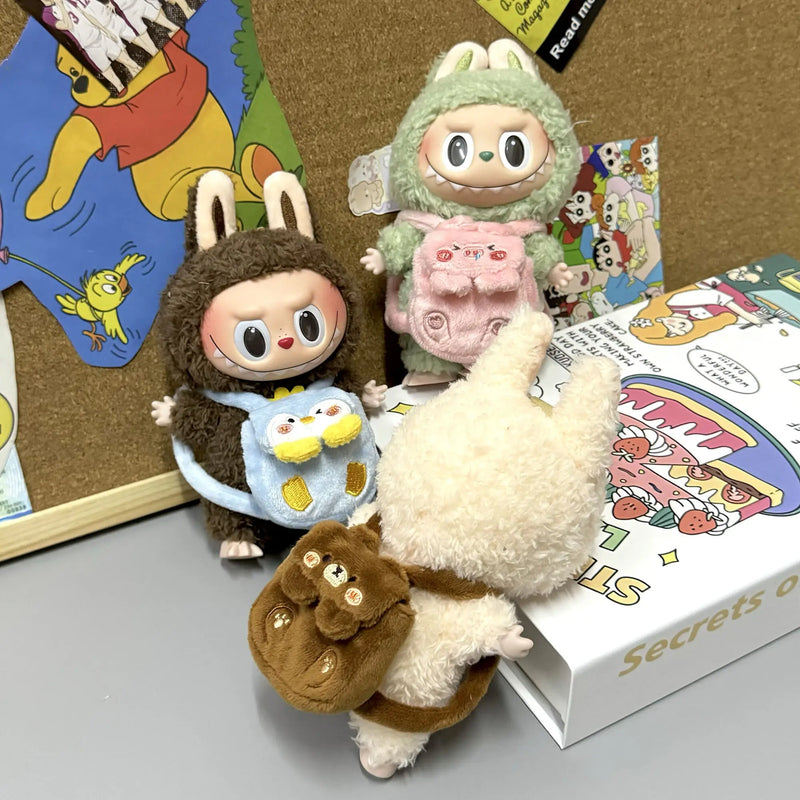 Animal Style 17Cm Labubu Backpack Hand-made Clothes Matching Doll Backpack Multiple Styles Replacement Doll Clothing Accessories
