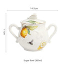 Assiette Questeak en céramique à motif de citron européen, bol, fruits, bonbons, Dim Sum, cuisine occidentale, plats