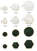 European Natural Marble Golden Stroke Cake Trays Decorative Modern Jewelry Cosmetic Storage Tray Dessert Plate Coffee Coaster