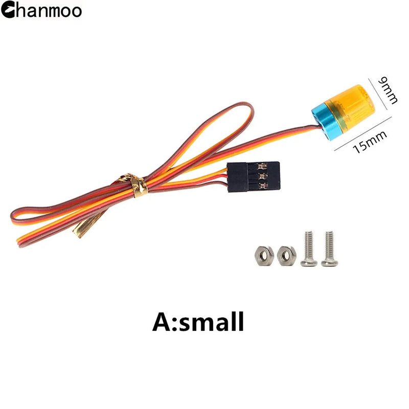 Multi-function Flashing Rotating LED Light Bar Alarming Lamp for 1/14 Tamiya 1/10 RC Crawler Car Engineering Truck Upgrade Parts