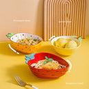 Creative Ceramic Bowl Hand-painted Fruit Modeling Cute Rice Bowl Fruit Salad Plate Pineapple Strawberry Lemon Ceramic tableware