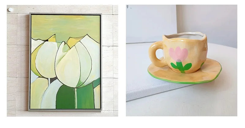 Caneca de Cerâmica Estilo Coreano – Elegância e Delicadeza no Seu Dia a Dia
