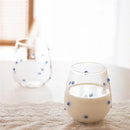 Colorful Stones Dots Glass Cup High Borosilicate Glass Transparent Drink Water Cup  Milk Coffee  Juice  Glass