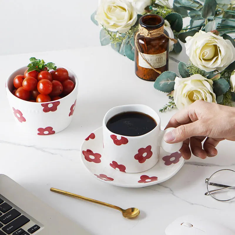 250ML  Korean Style Coffee Cup Tea Cup Creative Mug Ceramic Milk Cups Porcelain Coffee Cups Wholesale Ceramic Cups Birthday Gift
