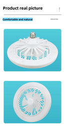 O Rotatable 3-in-1 Ceiling Fan é um ventilador de teto multifuncional que combina iluminação e controle remoto. Ele usa uma base de lâmpada E27, o que significa que pode ser instalado como uma lâmpada comum.